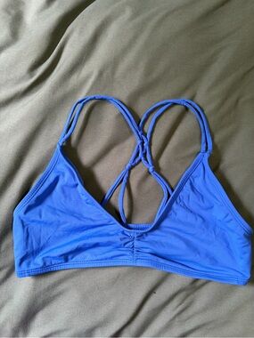 Blue Strappy Bikini Top